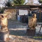 Sulpturenbank, Eule und Adler, Skulptur, Kettensäge, Berlin , Brandenburg, geschnitzt, Handmade, Holz