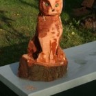 Katze, Skulptur, Kettensäge, Berlin , Brandenburg, geschnitzt, Handmade, Holz